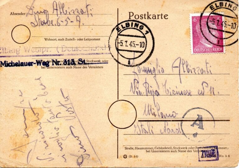 Cartolina del 1-1-1945