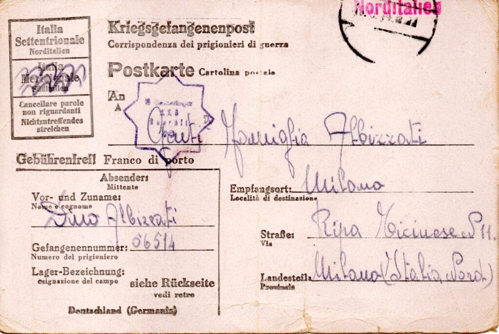 Cartolina del 14-8-1944