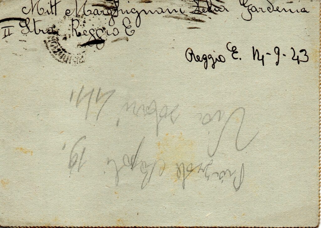 Invio del secondo messaggio del 14-9-1943