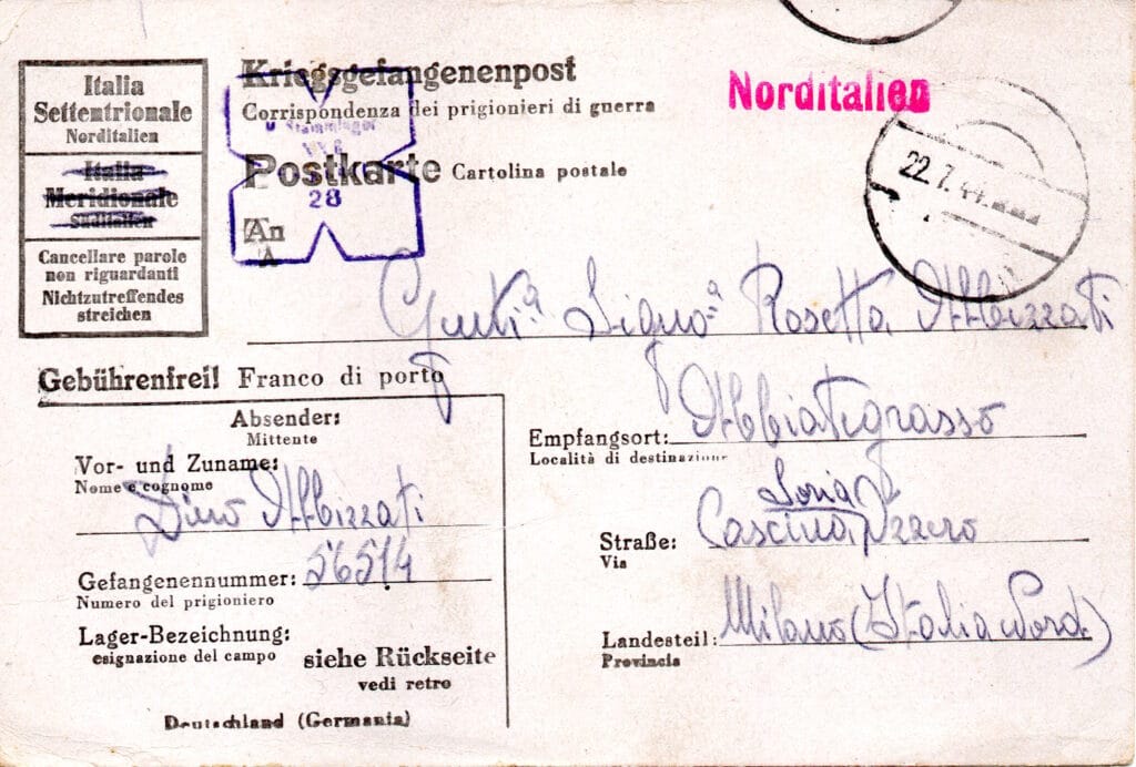 Cartolina del 15-7-1944