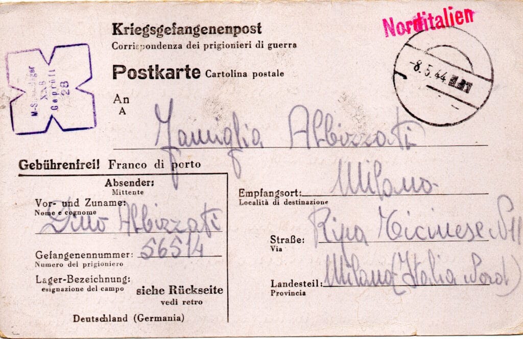 Cartolina del 16-4-1944