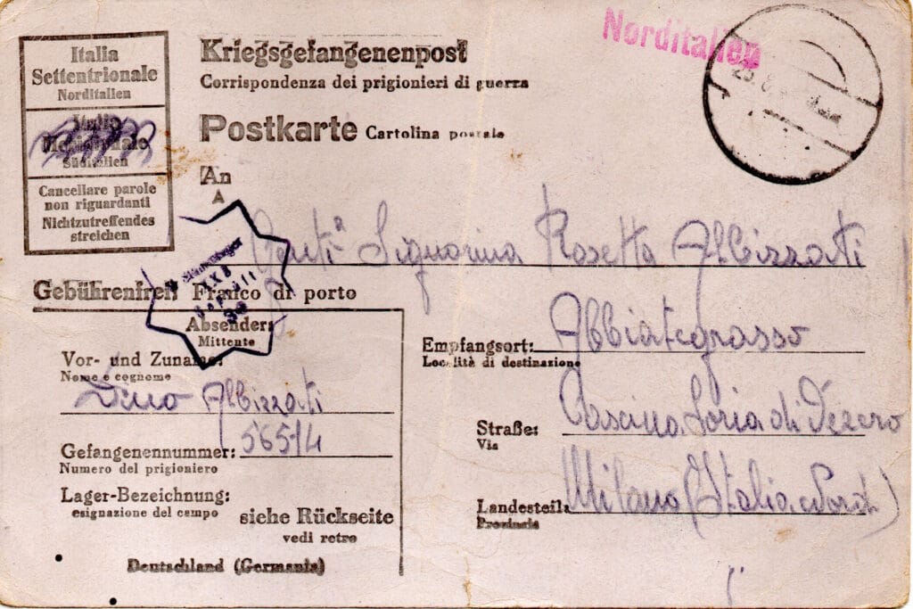 Cartolina del 18-8-1944