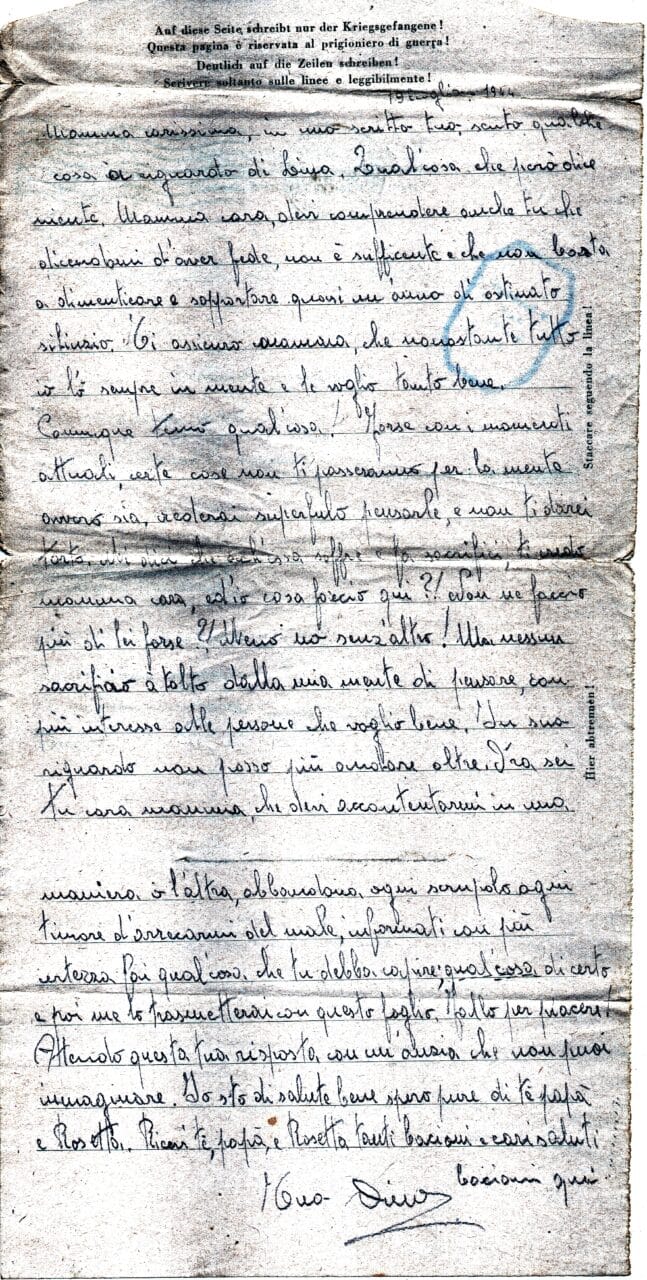 Testo lettera del 19-7-1944