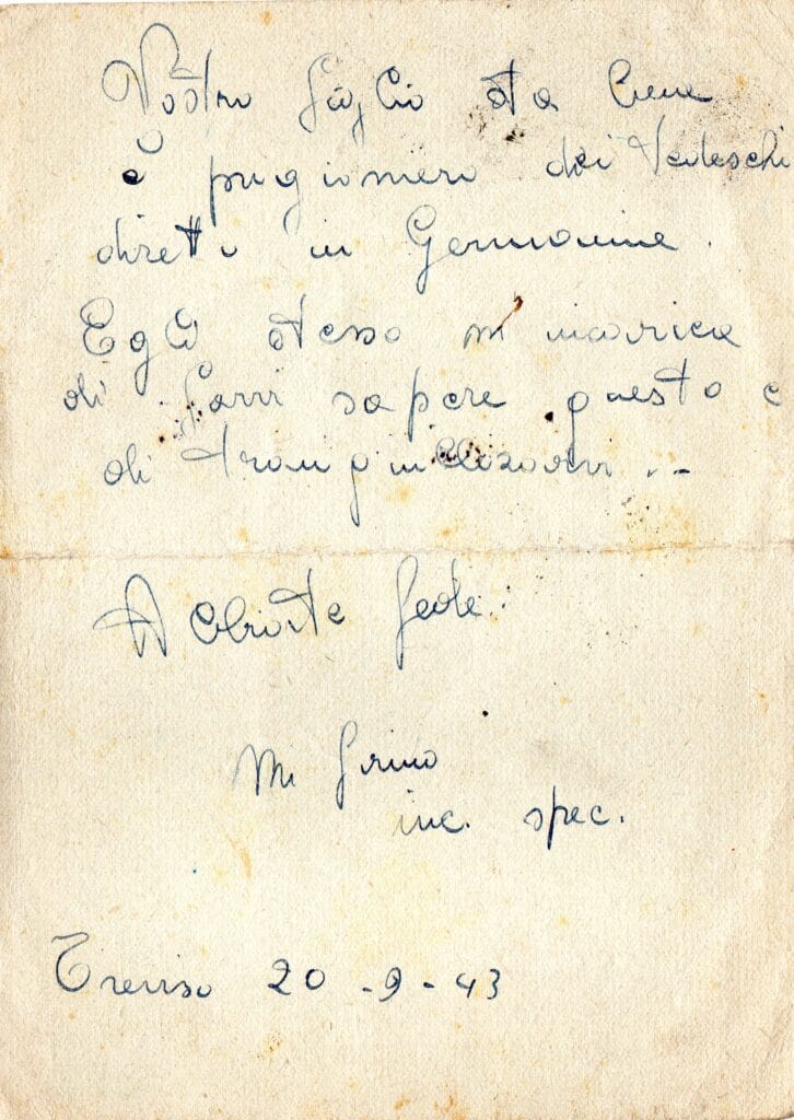 Messaggio del 20-9-1943