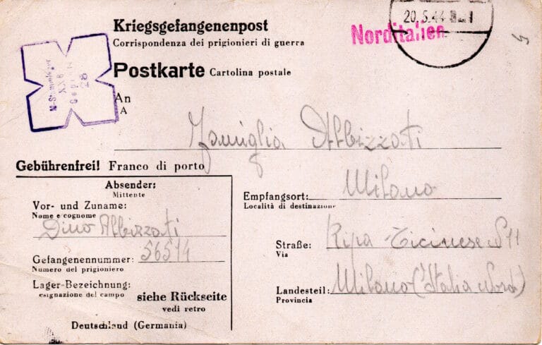 Cartolina del 22-4-1944