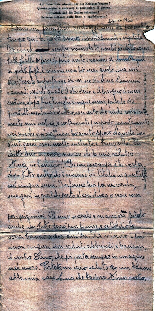 Lettera del 24-1-1944