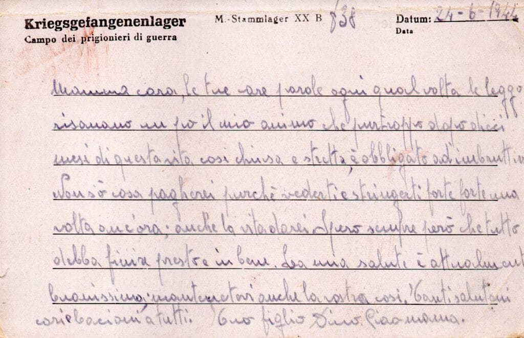 Testo cartolina 1 del 24-6-1944