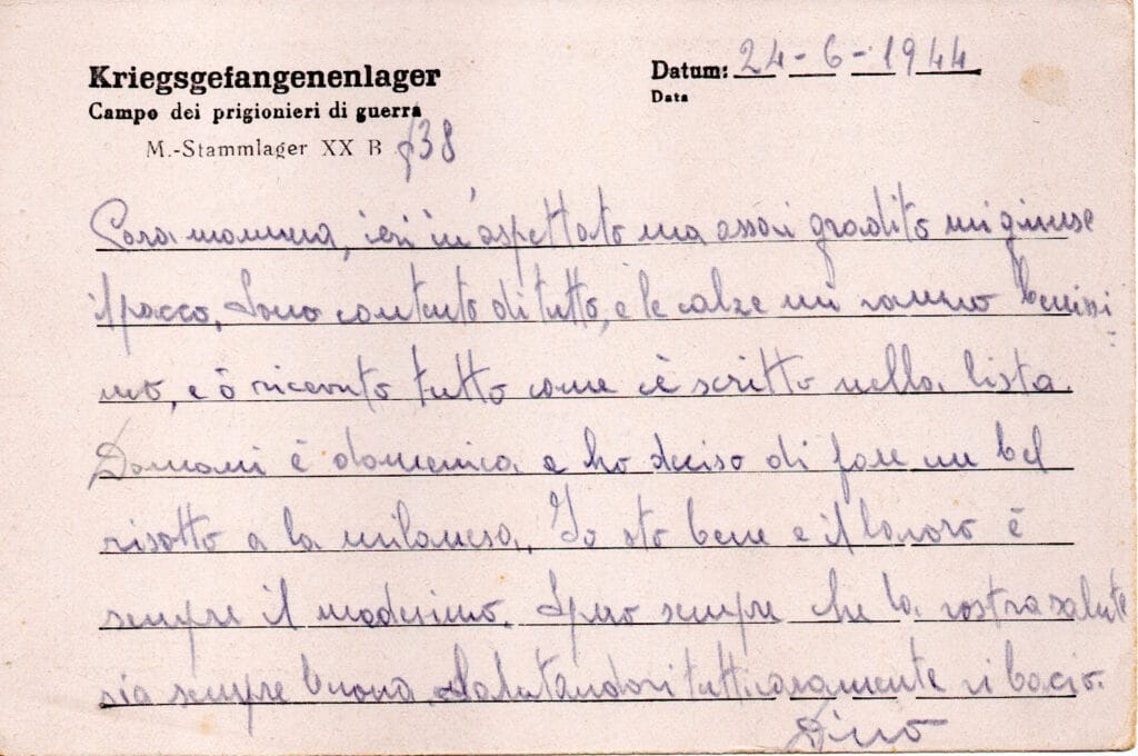 Testo cartolina 2 del 24-6-1944