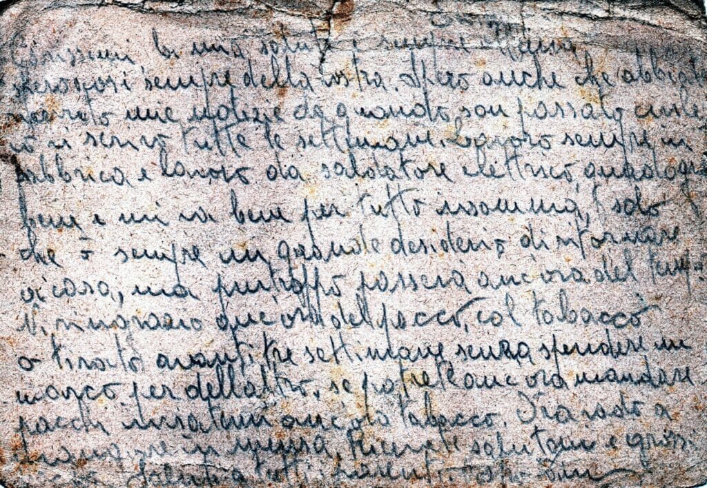 Testo cartolina del 25-10-1944