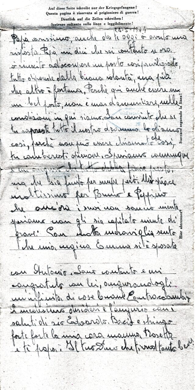 Testo lettera del 28-5-1944