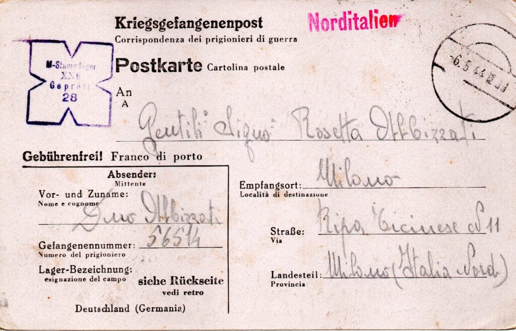 Cartolina del 3-5-1944