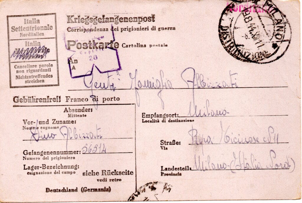 Cartolina del 31-7-1944