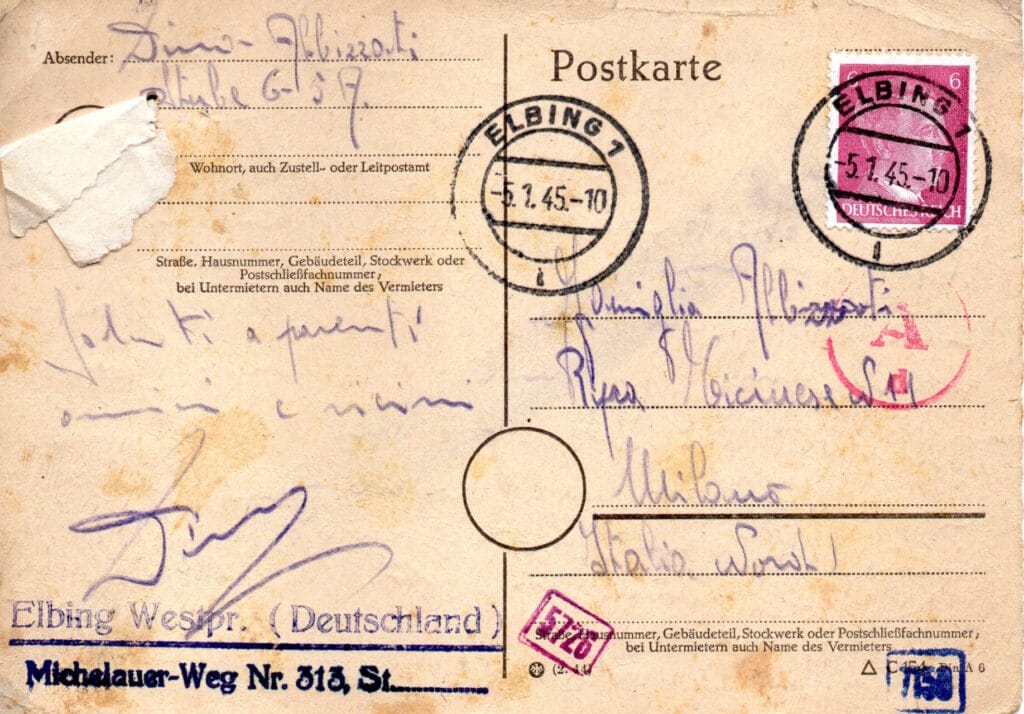 Cartolina del 5-1-1945