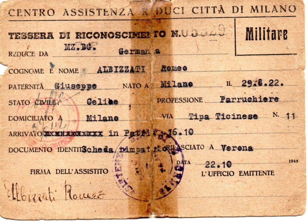 Scheda assistenza al rientro